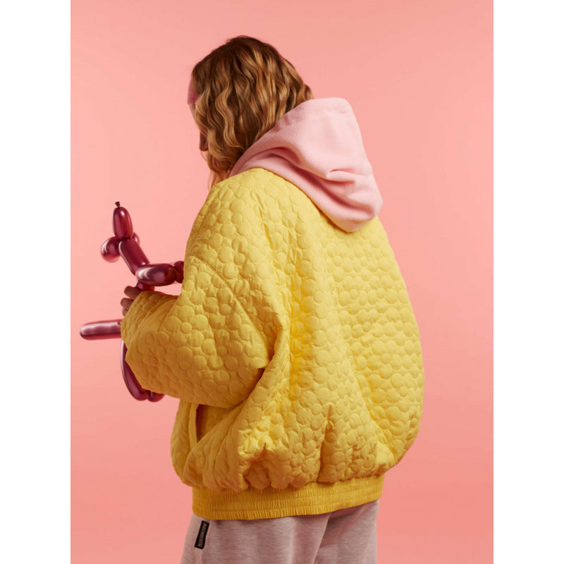 Dame oversized Quiltjacke Chic und Stil