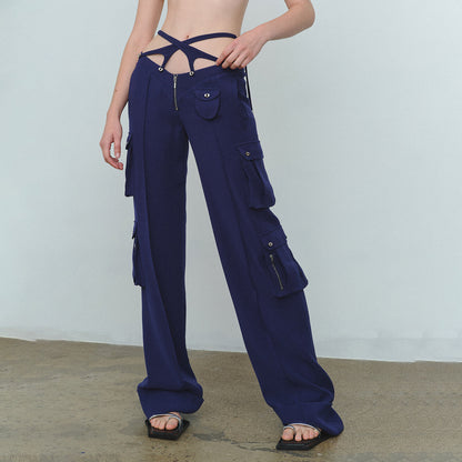 Chic and Style women’s cargo pants with innovative cut and belts