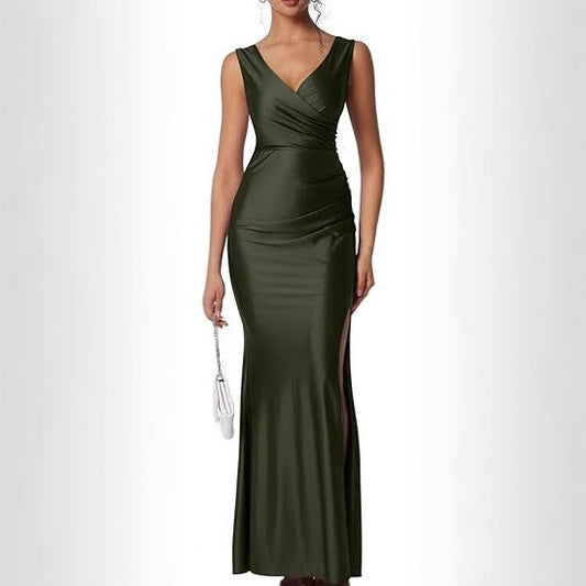 Robe de soirée élégante pour femmes avec une coupe ajustée et une ouverture sur le côté Chic und Stil