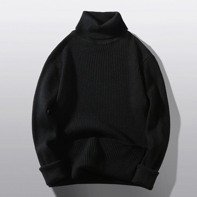 Pull en maille structurée à col roulé confortable pour hommes Chic und Stil