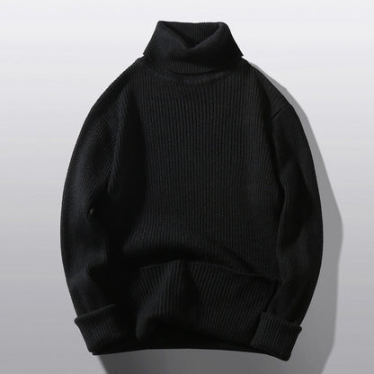Pull en maille structurée à col roulé confortable pour hommes Chic und Stil