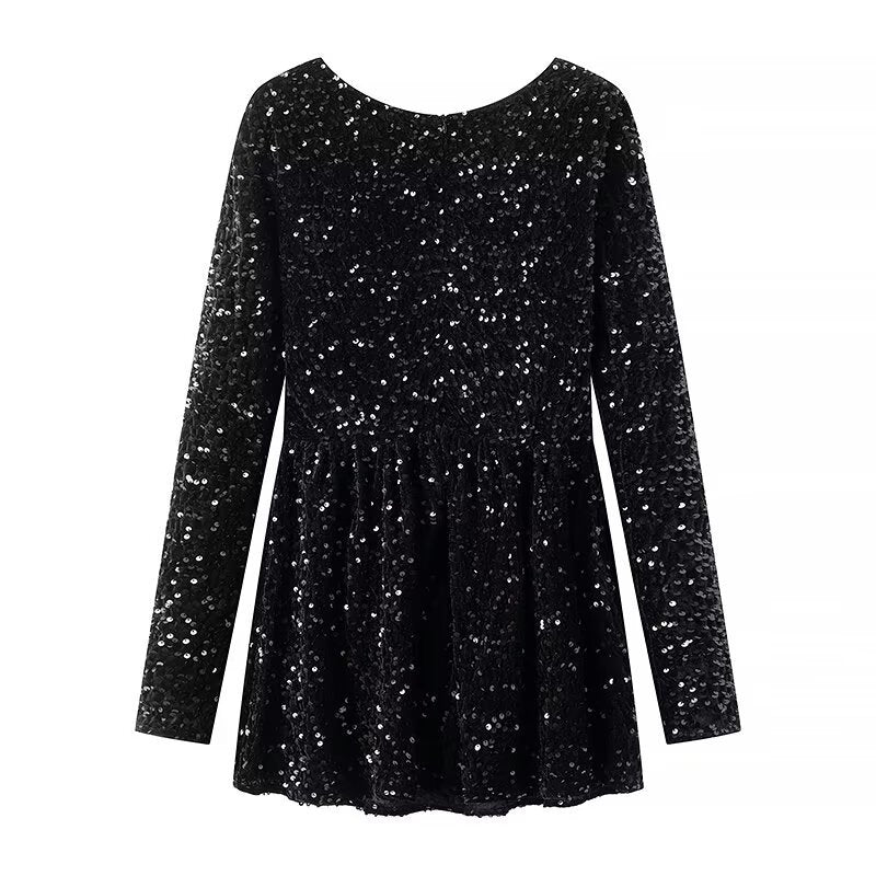 Robe de soirée scintillante pour femmes avec une élégante coupe en A Chic und Stil