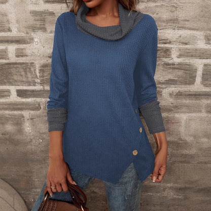 Pull femme avec col tendance Chic und Stil