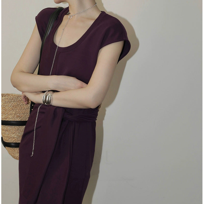 Robe élégante à nouer à l'avant Chic und Stil
