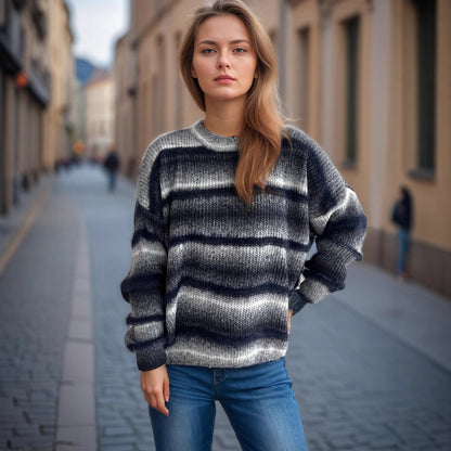 Dames pull-over en tricot douillet avec flair Chic und Stil