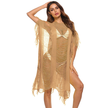Dames Bohème Chic Franges couverture Kaftan Chic und Stil