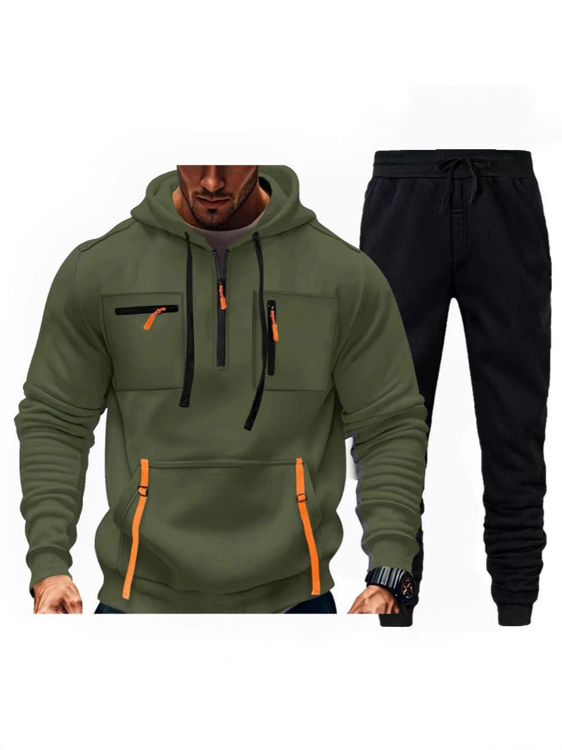 Men multifunctional hoodie and jogger pants Chic and Style