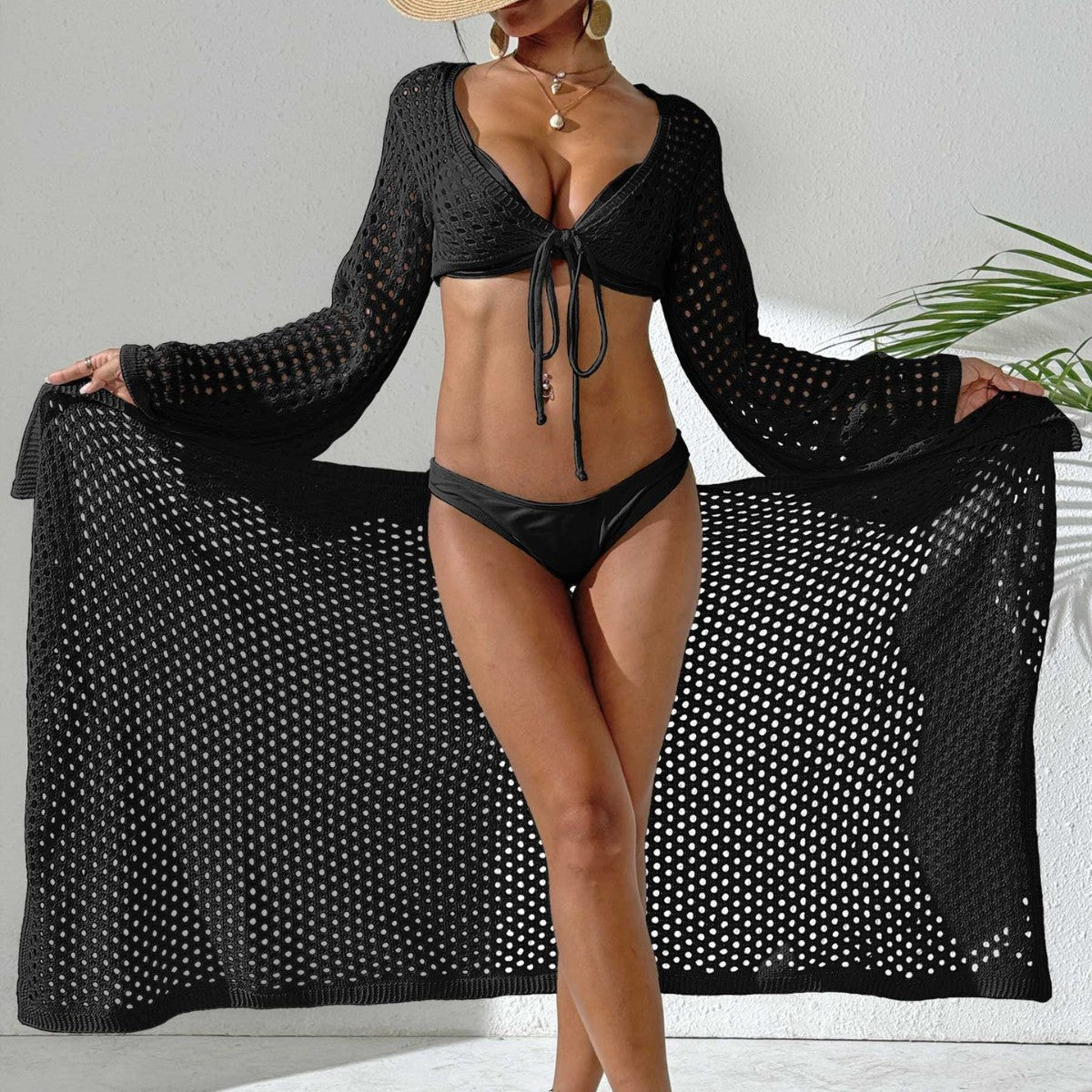 Dames crochet robe de bain kimono Chic und Stil