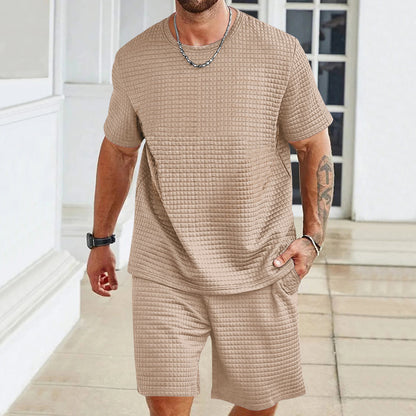 Ensemble de t-shirt à manches courtes décontracté et de shorts Chic und Stil pour hommes