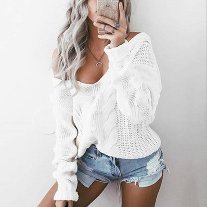 Pull pour femmes en grosse maille avec une structure en crochet aérienne Chic und Stil