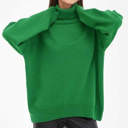 Pull à col roulé oversize pour femme avec structure côtelée Chic und Stil