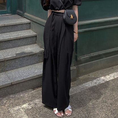 Pantalons fluides taille haute pour femmes Chic und Stil