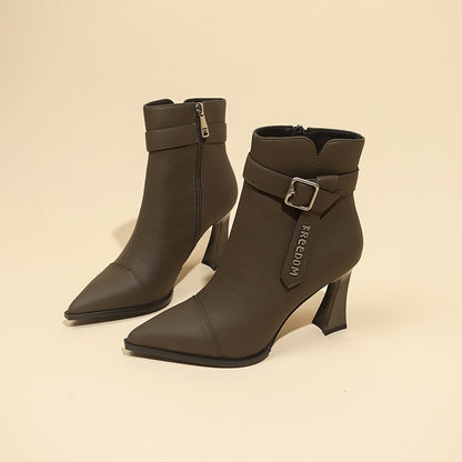 Dames bottines élégantes à talons hauts et sangle à la mode Chic und Stil