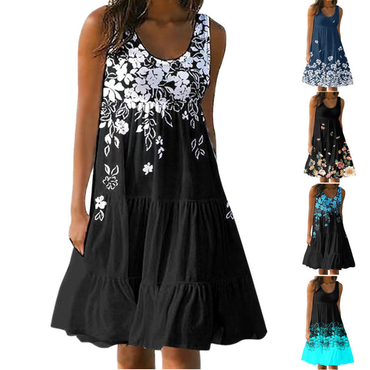 Dames Robe A-Lignes Florale Fluide Chic und Stil