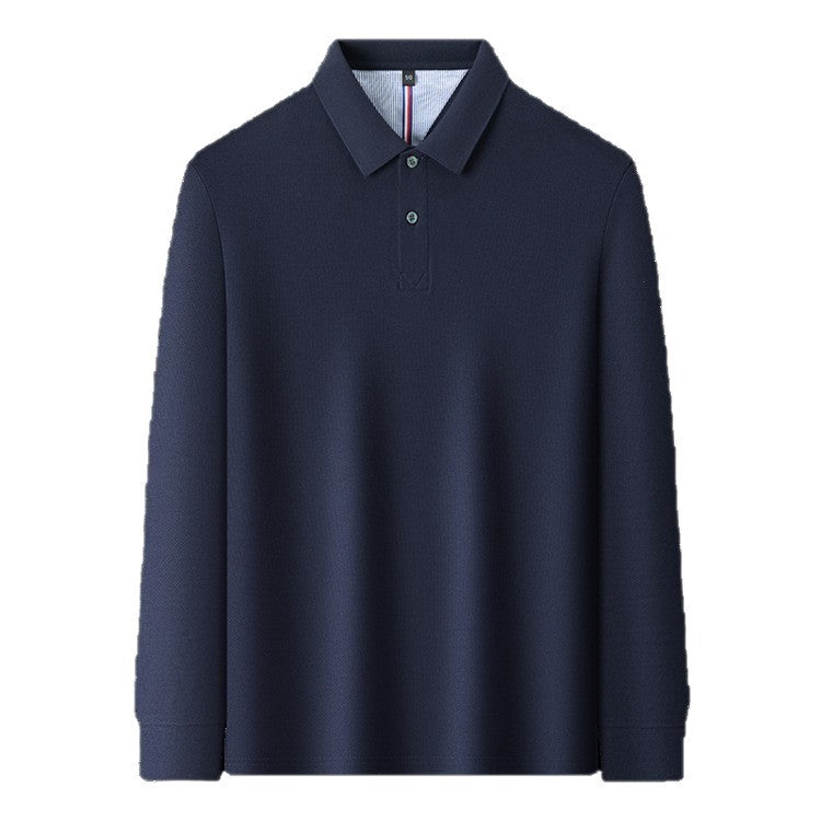 Men's Long Sleeve Polo with Structured Design and Breathable Properties Chic and Style