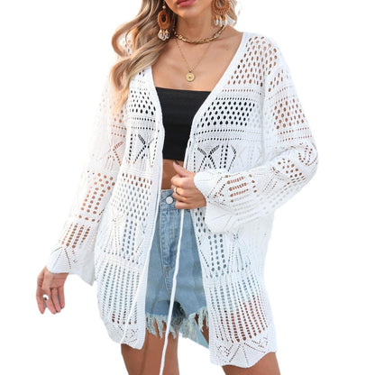 Dames Cardigan Plage Tricot Ouvert Chic und Stil