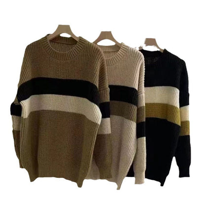 Pull en tricot décontracté pour femmes au design moderne en blocs avec coupe extra large Chic und Stil