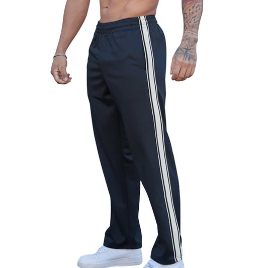 Sport training pants for men with elastic waistband and side stripes Chic and Style