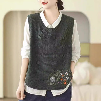 Pull en tricot pour femmes avec broderie décorative Chic und Stil