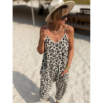 Dames combinaison lounge motif léopard Chic und Stil