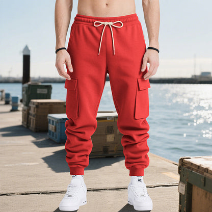 Pantalon de jogging cargo pour hommes confortable avec taille élastique et poches latérales Chic und Stil