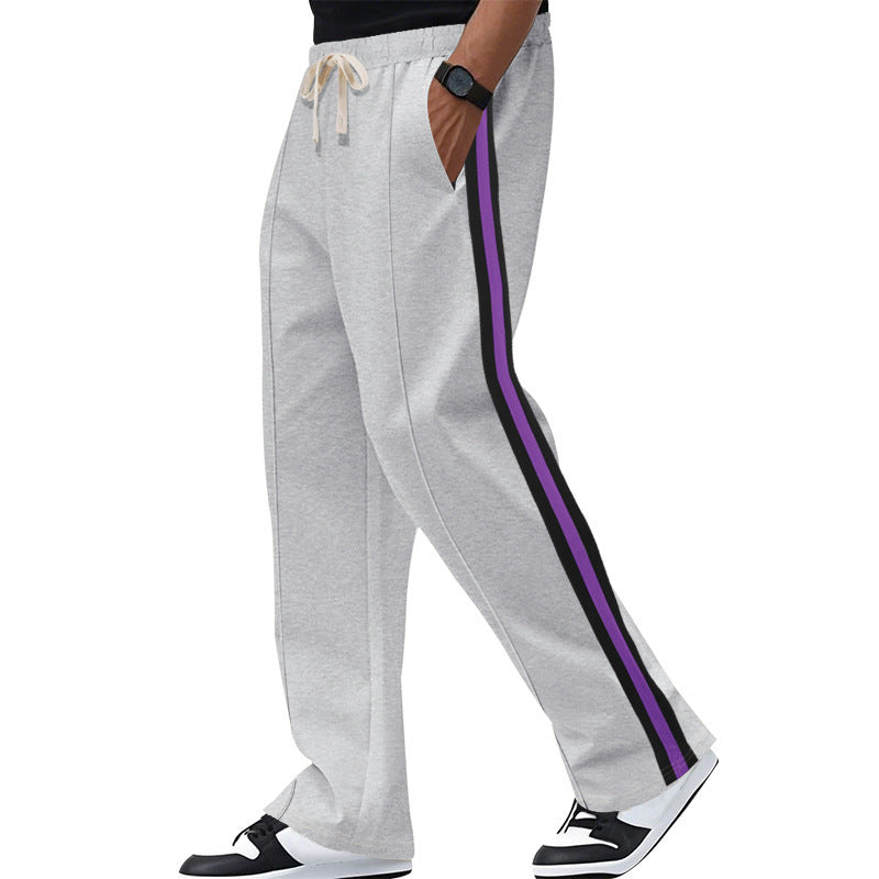 Men's casual leisure pants with contrasting side stripes Chic and Style