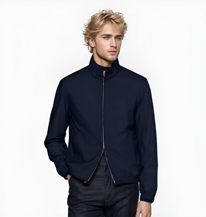 Lightweight transition jacket for men with high collar Chic und Stil