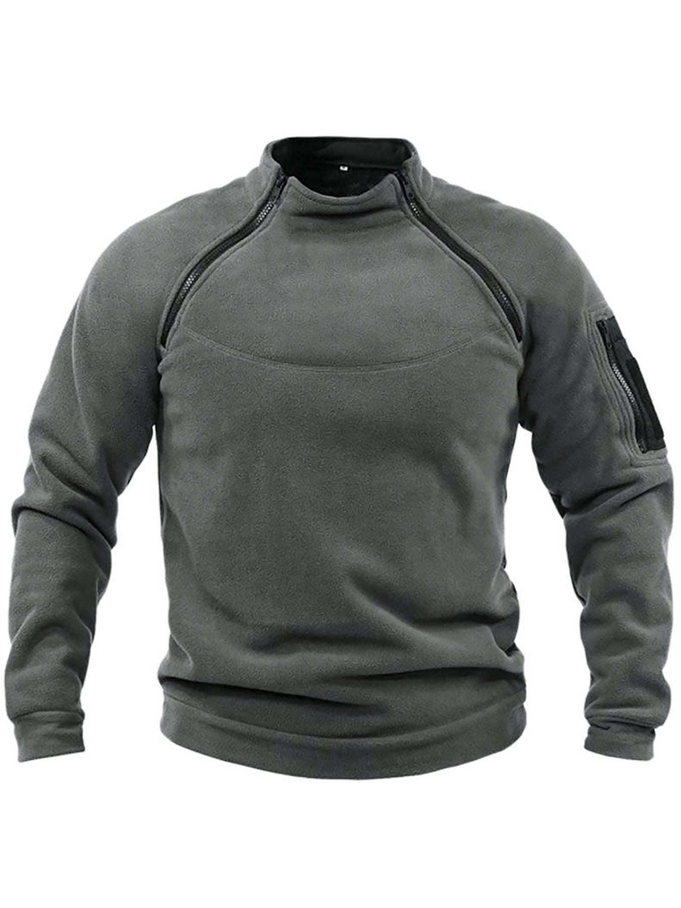 Pull-over thermique en polaire pour hommes avec col montant et poches pratiques Chic und Stil