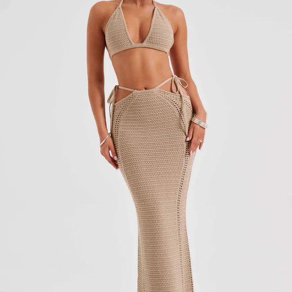 Bikini au crochet pour femmes avec jupe maxi Chic und Stil