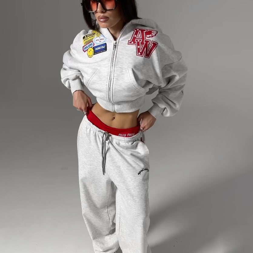 Women's leisure set with hooded jackets and casual pants Chic and Style