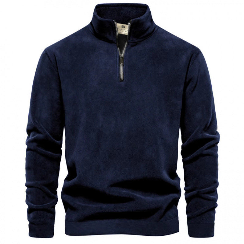 Pull en polaire pour hommes avec col montant Chic und Stil