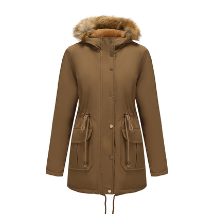 Dame parka d'hiver avec col en fourrure Chic und Stil
