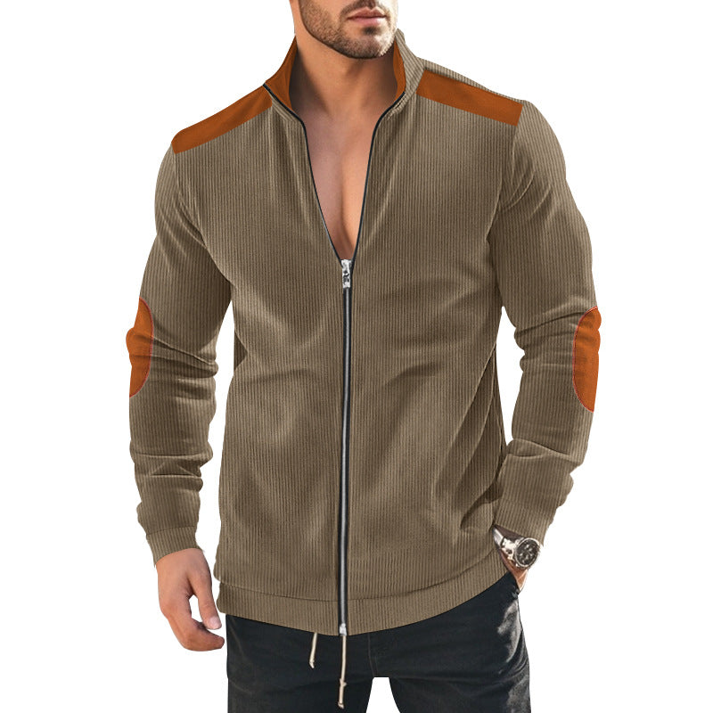 Veste de loisirs sportive pour hommes en tissu structuré avec détails contrastés Chic und Stil
