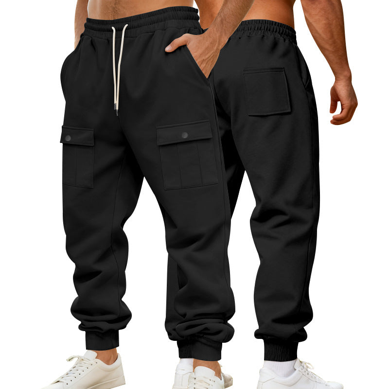 Men's Cargo Jogging Pants with Elastic Waistband and Functional Pockets Chic and Style