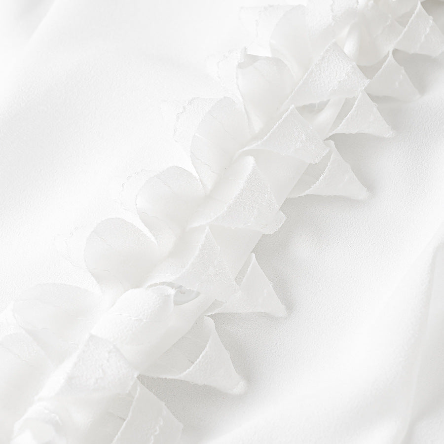 Dames blouse élégante avec des détails en volants Chic und Stil