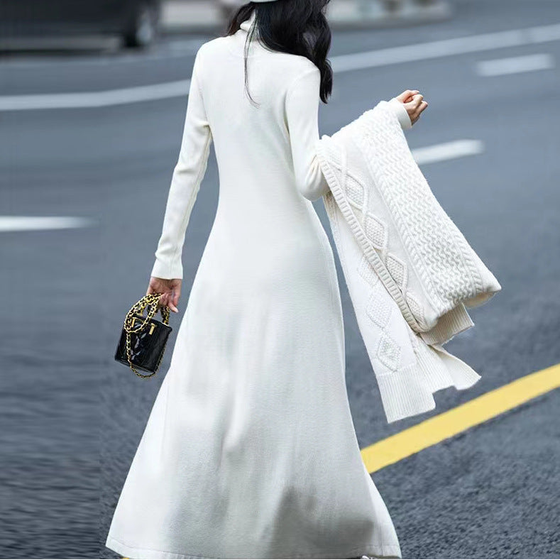 Robe en tricot à manches longues pour dames Chic und Stil