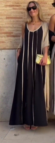 Robe maxi femme avec motif rayé tendance Chic und Stil
