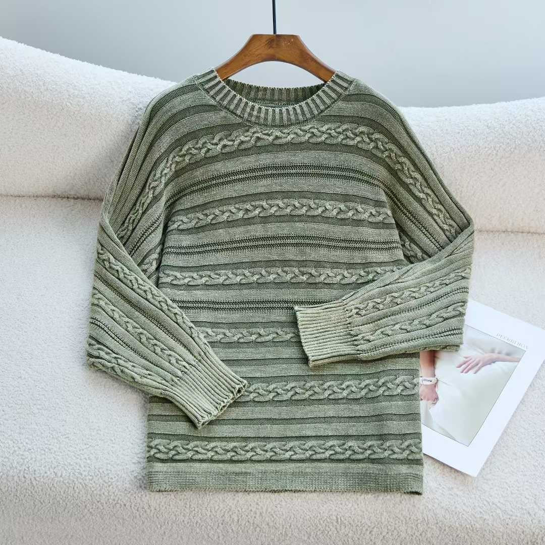 Pull en tricot pour femmes avec motif en relief et coupe décontractée Chic und Stil
