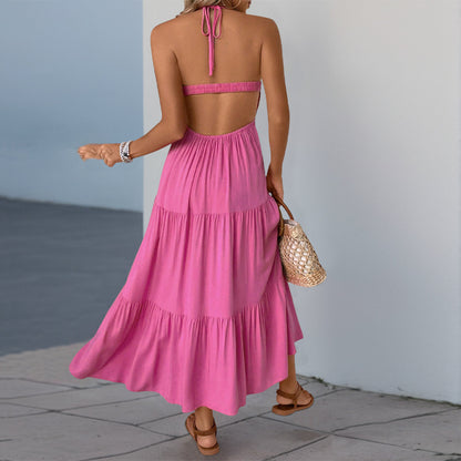 Femme Chic Robe Maxi à volants inspirée du Boho Chic und Stil
