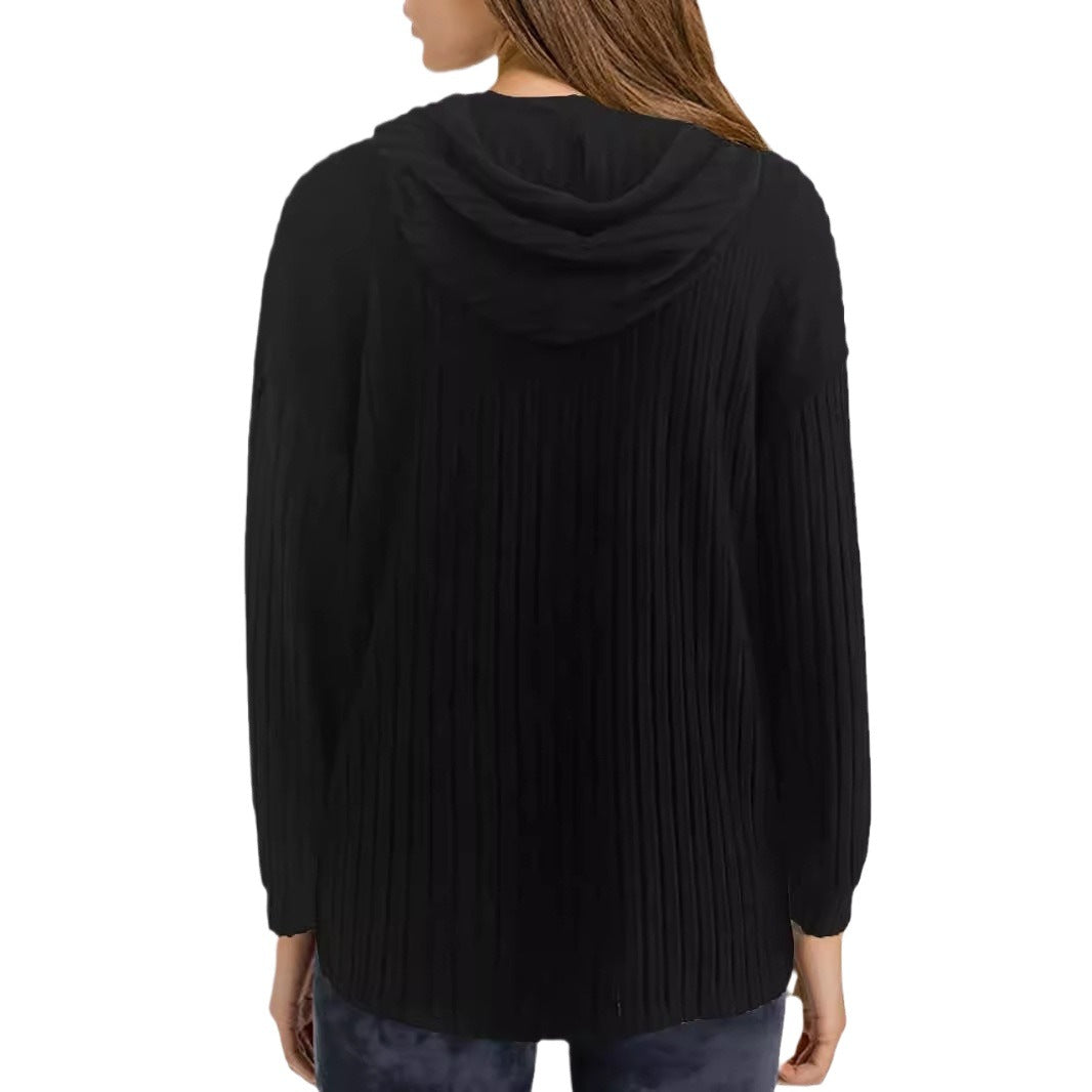 Pull-over en maille grosse pour femmes avec décolleté en V et manches décontractées Chic und Stil