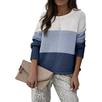 Pull-over en tricot à la mode pour femmes avec un design moderne en blocs de couleurs Chic und Stil
