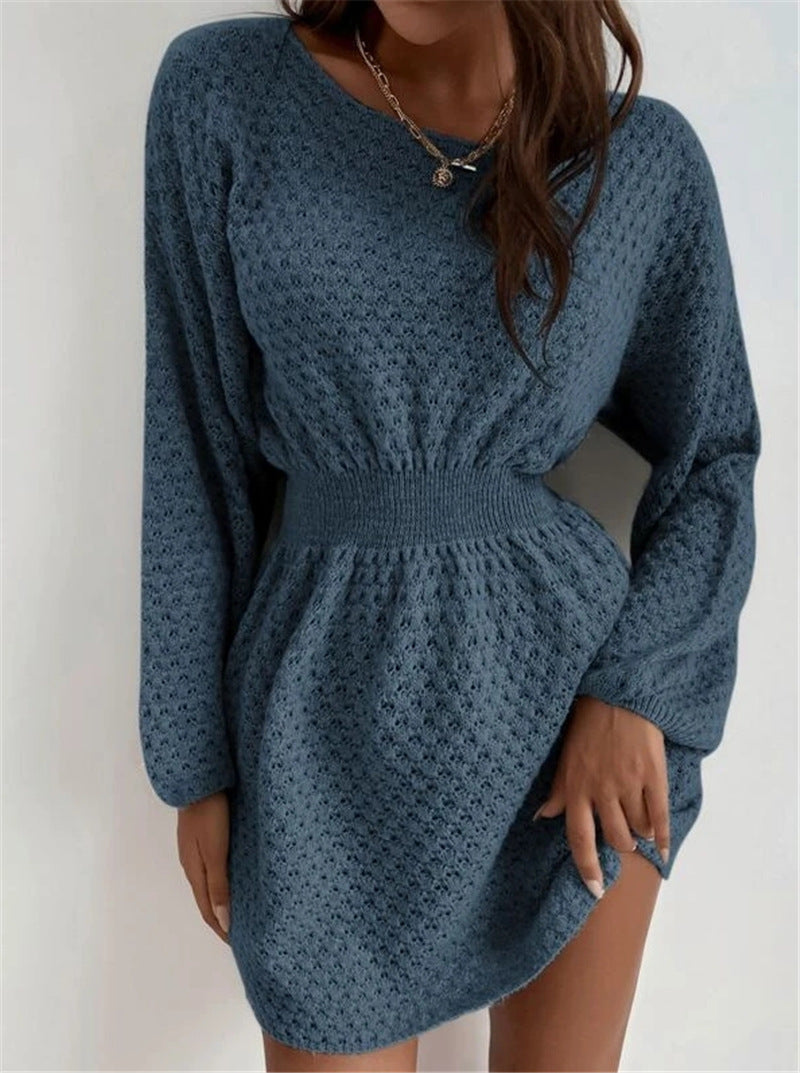 Robe en tricot pour dames avec un motif en dentelle unique et une taille décontractée Chic und Stil