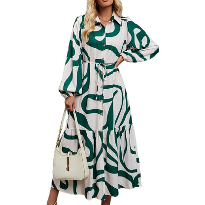 Robe chemise pour femme avec motif graphique Chic und Stil