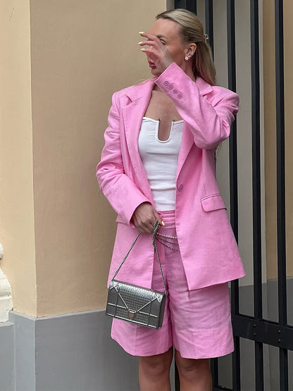 Women elegant blazer set with shorts Chic and Style