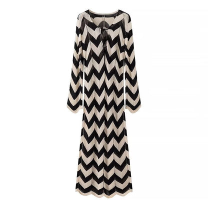 Robe maxi femme avec motif zigzag Chic und Stil