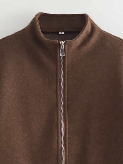 Contemporary transition jacket for women with high-quality high collar and full zip Chic und Stil