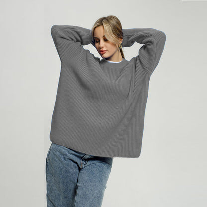 Pull oversized décontracté pour femmes avec motif tricot texturé Chic und Stil