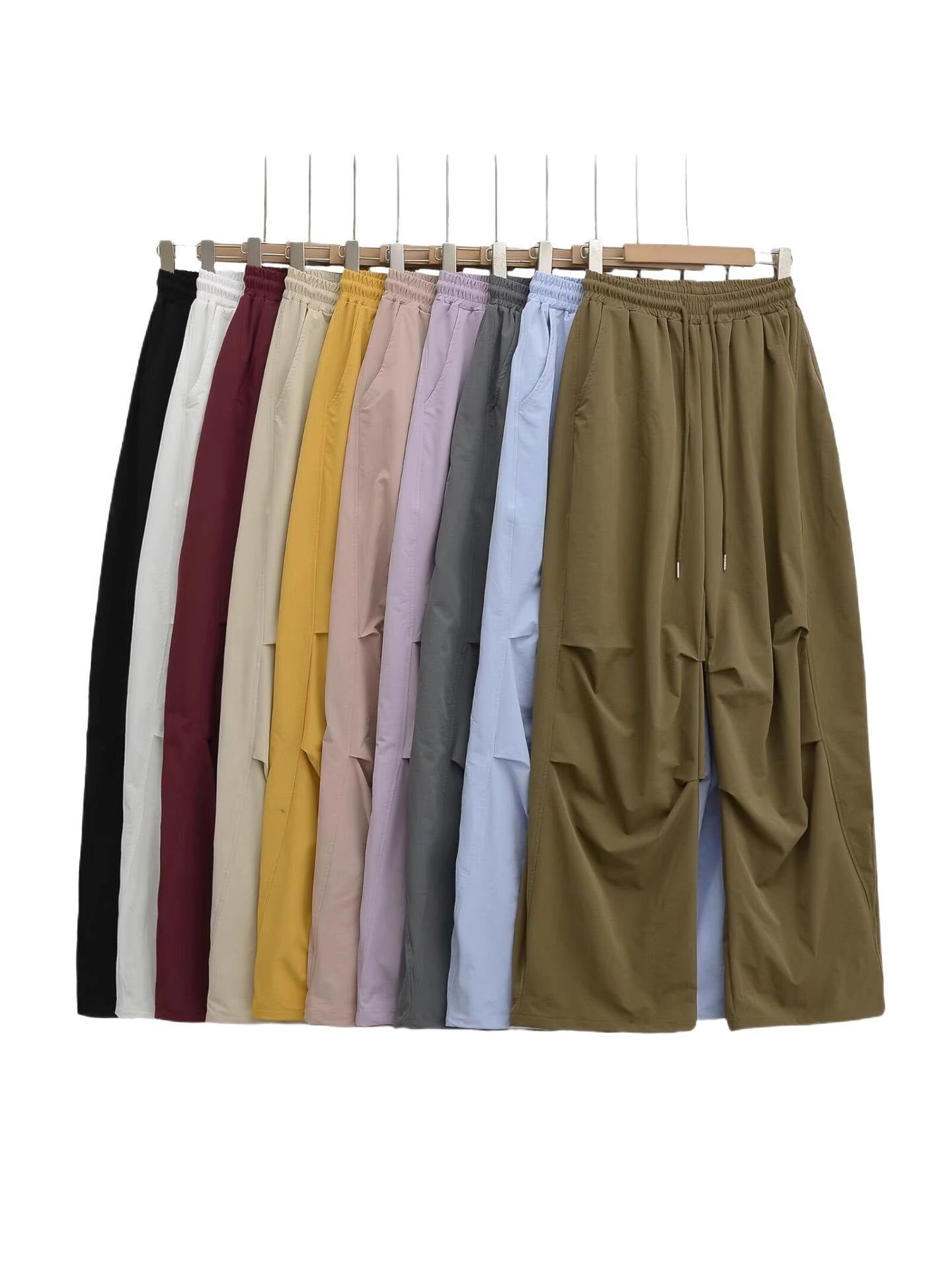 Loose casual pants for women with elastic waist and practical side pockets Chic and Style