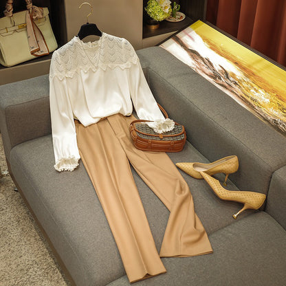 Pantalons ajustés taille haute pour femmes Chic und Stil