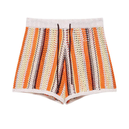 Shorts d'été rayés pour femmes en matériau aéré Chic und Stil